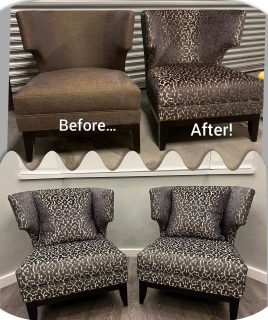 Give your chairs a new look. Try our upholstery services.